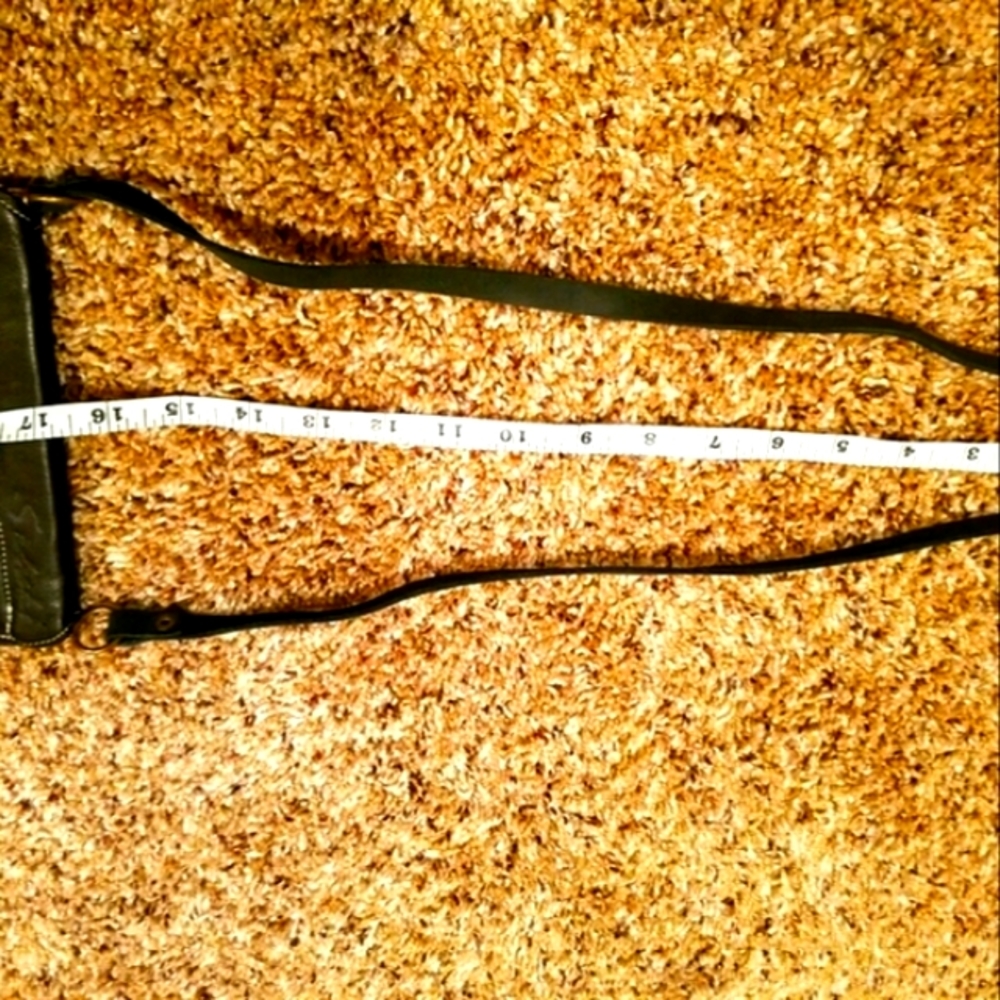 Red Patch Colorblock 100% Leather Shoulder Bag Handmade One of a Kind. - Picture 9 of 12